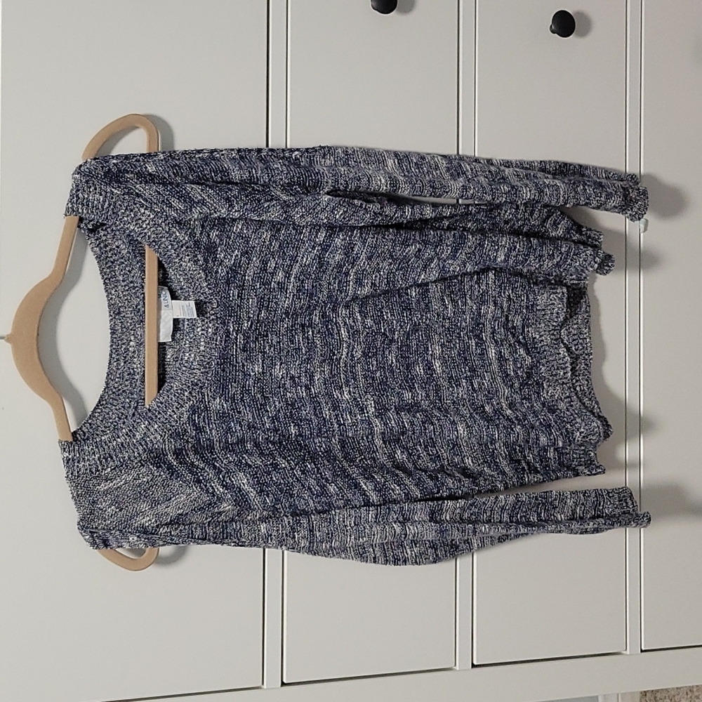 14th & Union navy cold shoulder sweater